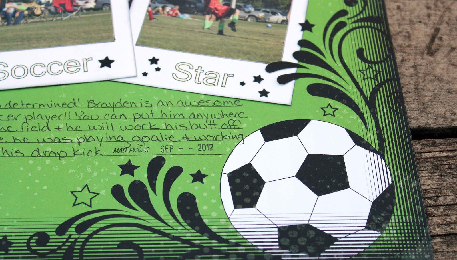 Soccer Moxxie SOCCER 1 Scrapbook Sports Sheet 12&quot;X12&quot;