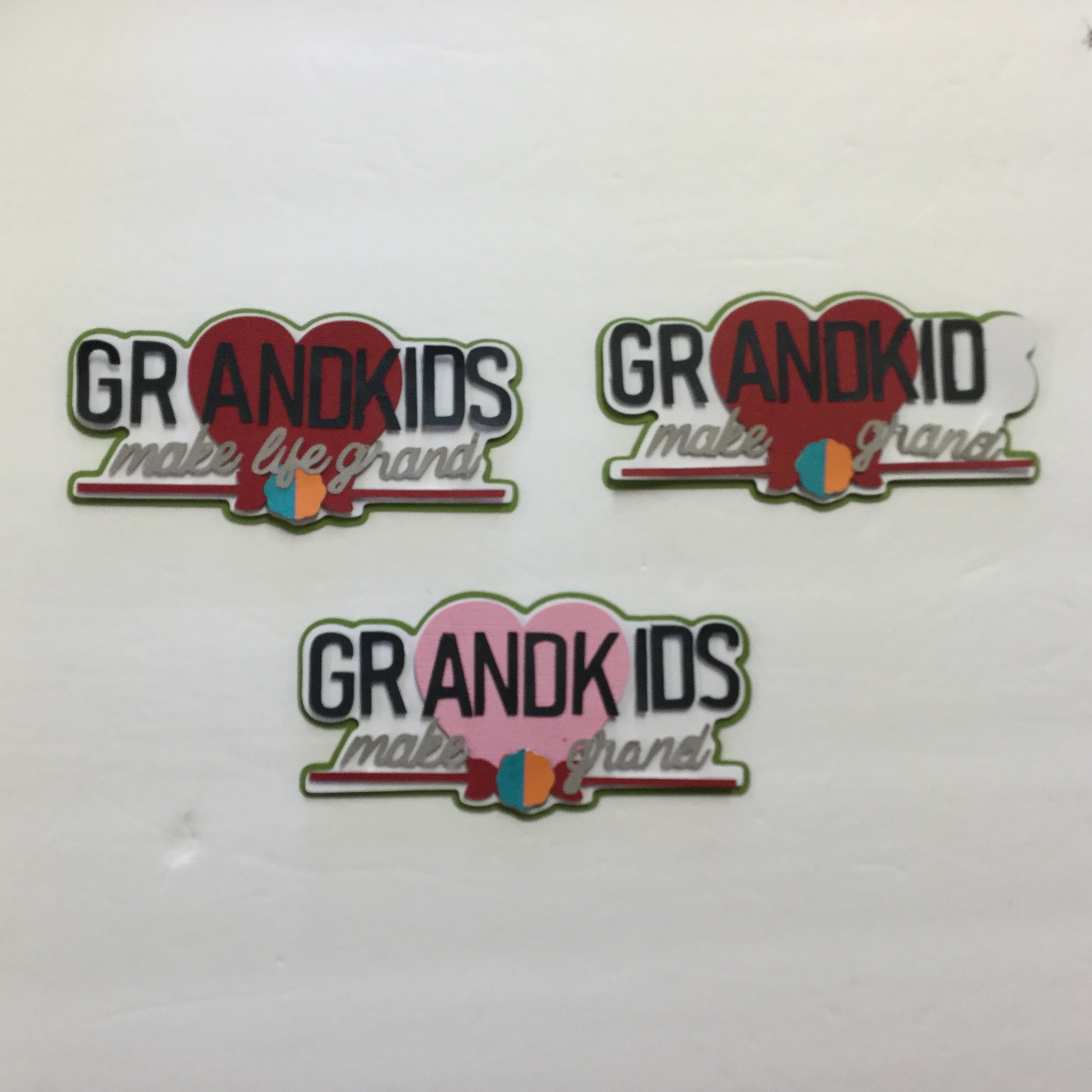 GRANDKIDS MAKE LIFE GRAND Scrapbook Die Cut Embellishment Scrapbookrus