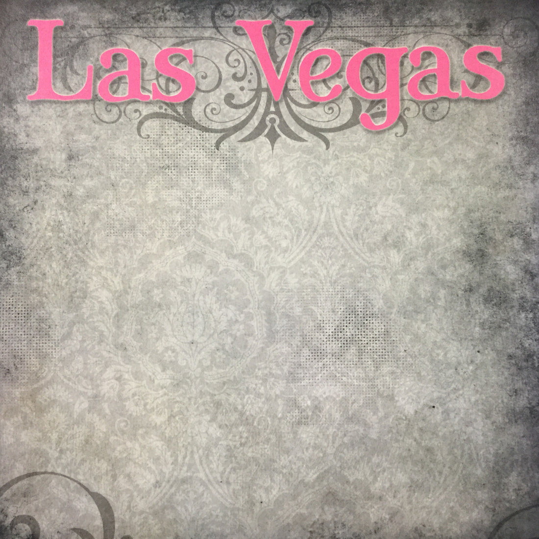Old Antique PINK LAS VEGAS 12"X12" Custom Travel Paper LV