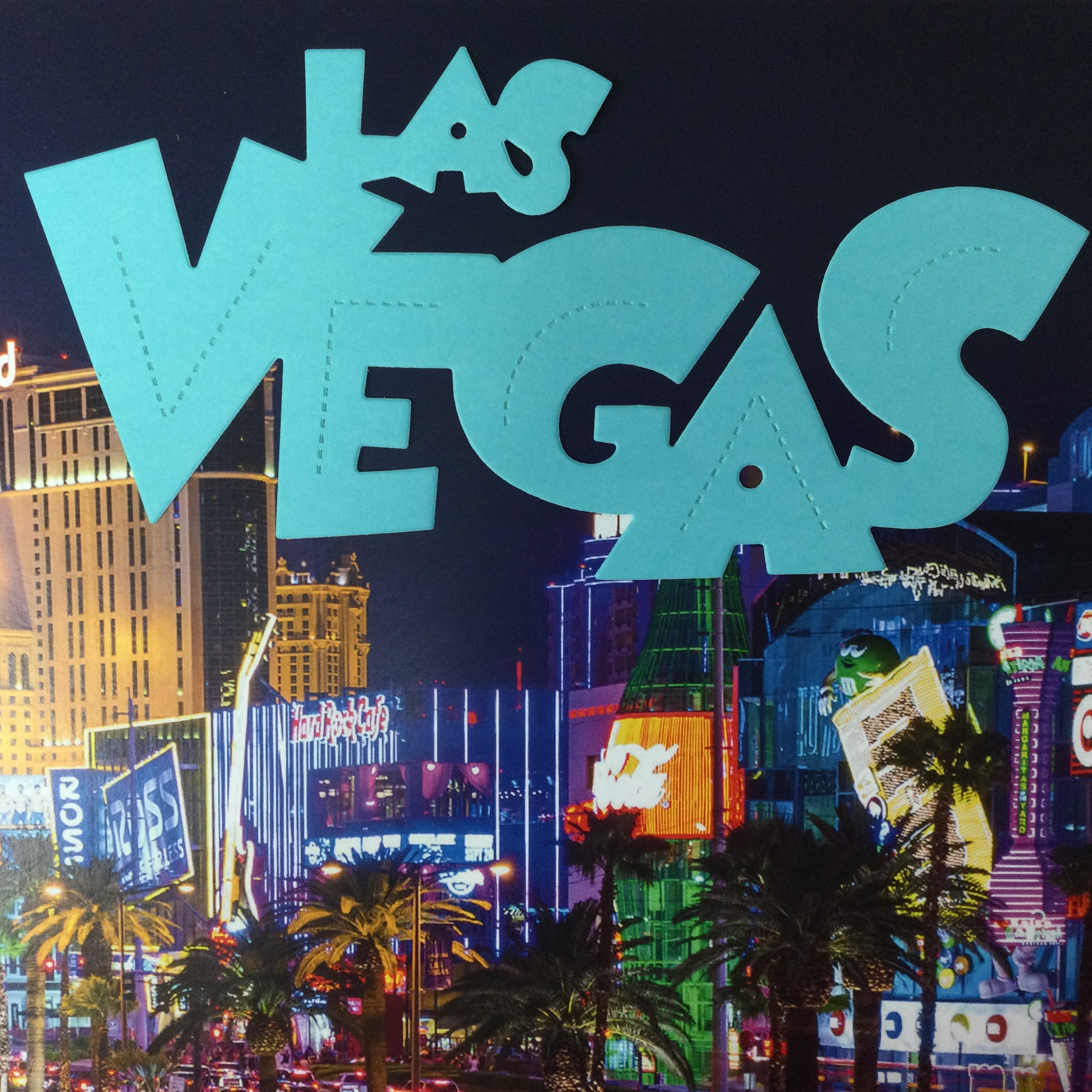 LAS VEGAS 1pc DieCut Large Scrapbook Die Cut Title