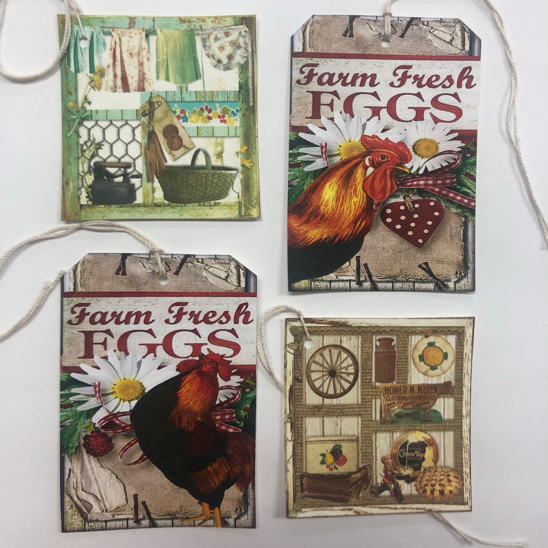 Tags &amp; Ephemera 14pc COUNTRY CHIC Farm Laundry