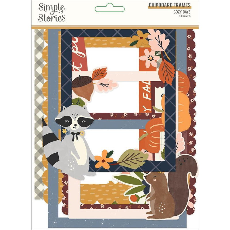 Simple Stories COZY DAYS Fall Chipboard Frames 6pc