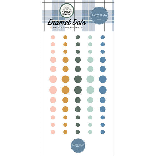 Carta Bella FARMHOUSE SUMMER  Adhesive Enamel Dots 60 pc