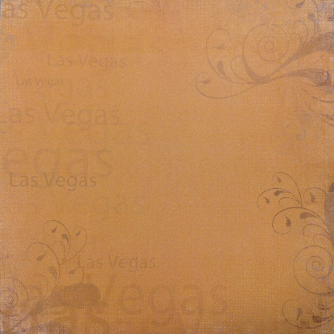 LAS VEGAS School Grunge Yellow 12"X12" Custom Travel Paper Sheet LV - Scrapbook Kyandyland