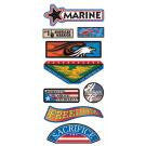 Military MARINE BASIC 6&quot;X12&quot; Stickers 9pc  Scrapbooksrus