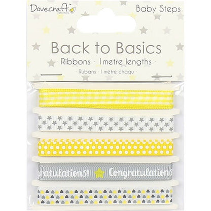 Dovecraft Back to Basics BABY STEPS RIBBON