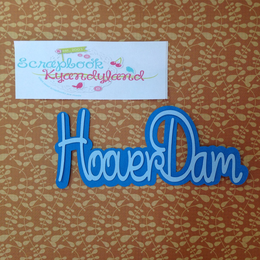 HOOVER DAM LAGOON 2 Layer Diecut Title Travel Die Cut LV