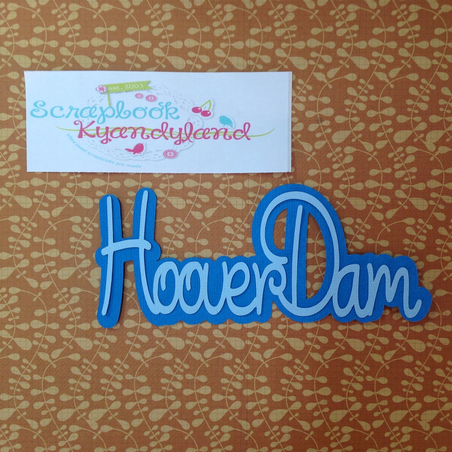 HOOVER DAM LAGOON 2 Layer Diecut Title Travel Die Cut LV