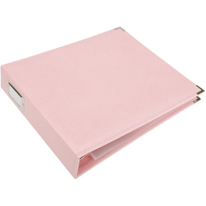 We R Classic Leather Album PRETTY PINK 12&quot;X12&quot; D Ring Memory Scrapbook