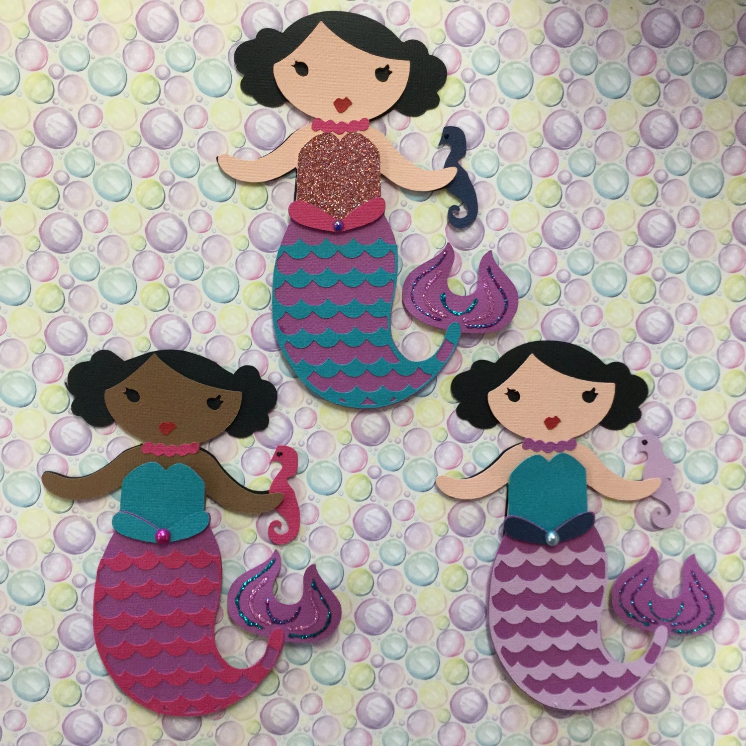 MERMAID Scrapbook Die Cut Embellishment