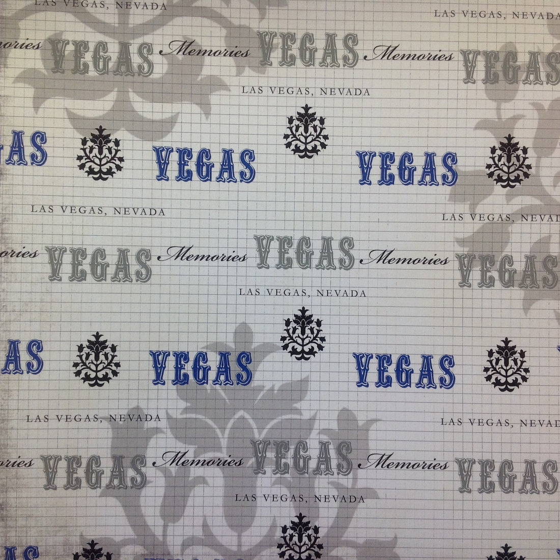 LAS VEGAS Fancy Grid Memories 12"x12" Paper
