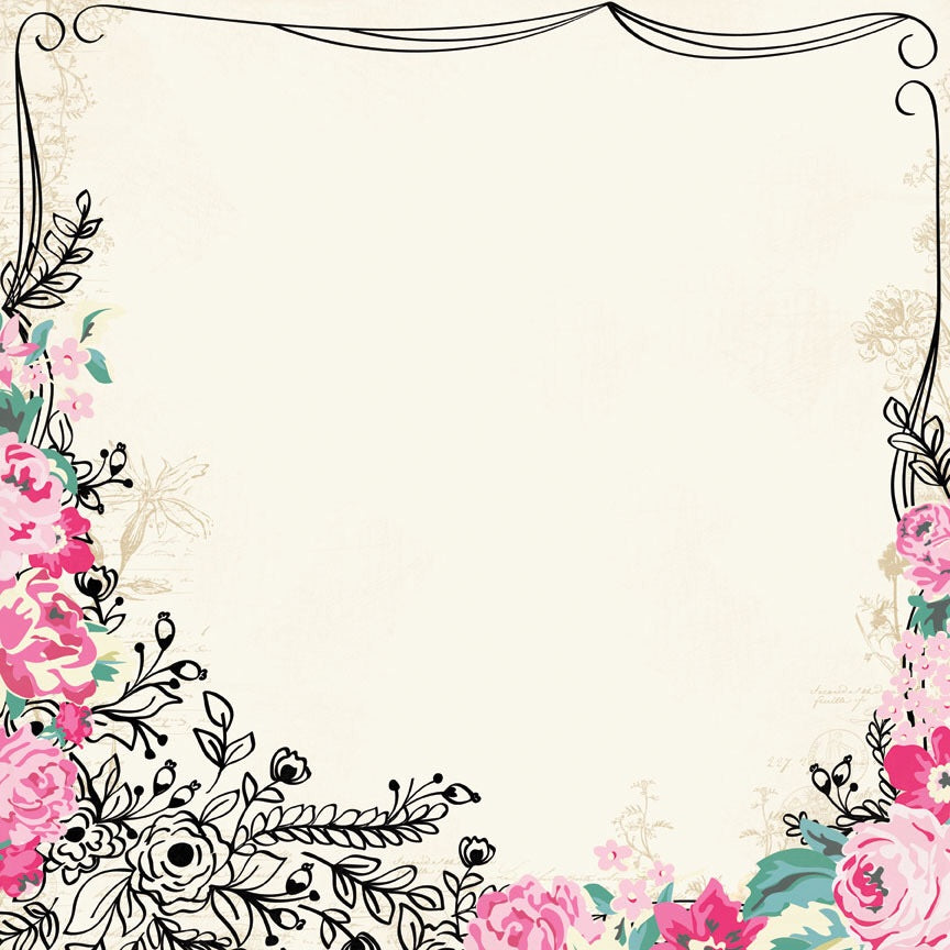 Pink Paislee Oh My Heart BELOVED FIVE 12"X12" Scrapbook Paper @Scrapbooksrus