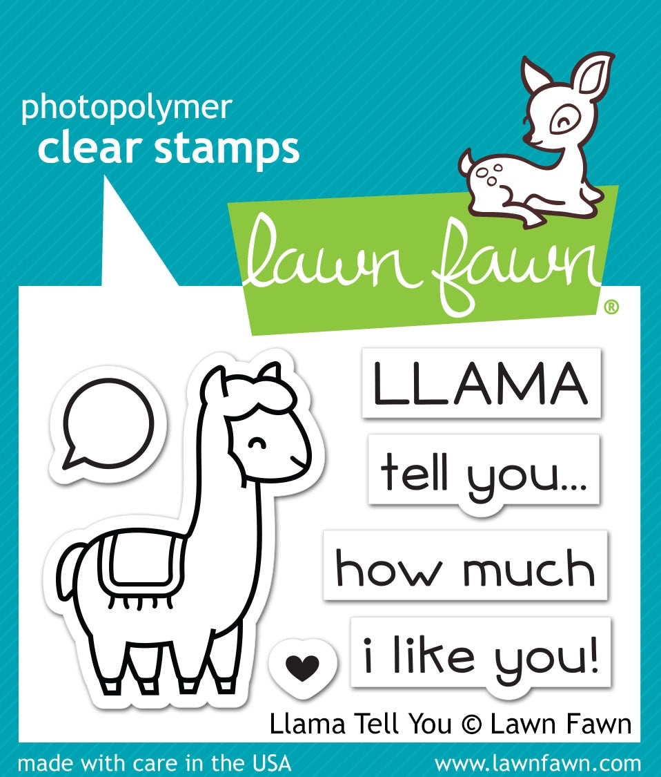 Lawn Fawn LLAMA TELL YOU Clear Stamps 3&quot;X2&quot; 7pc Scrapbooksrus
