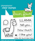 Lawn Fawn LLAMA TELL YOU Clear Stamps 3"X2" 7pc Scrapbooksrus