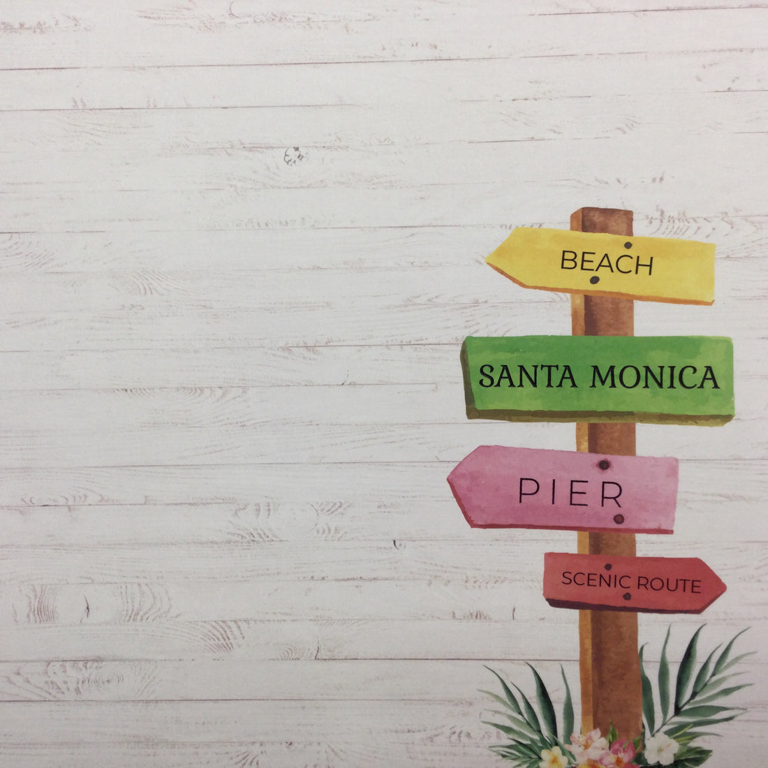 SANTA MONICA PIER 12"X12" Scrapbook Paper Scrapbooksrus