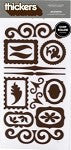 American Crafts ACCENTS Shapes Chipboard Stickers 19pc - Scrapbook Kyandyland