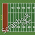 Scrapbook Customs FOOTBALL FIELD LEFT 1 Sports Sheet - Scrapbook Kyandyland