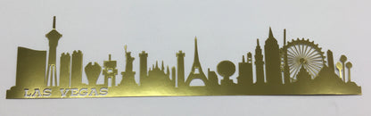 LAS VEGAS SKYLINE Gold Border Strip Laser Cuts LV