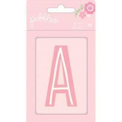 Pebbles SPECIAL DELIVERY Girl Alphabet Cards 28pc - Scrapbook Kyandyland