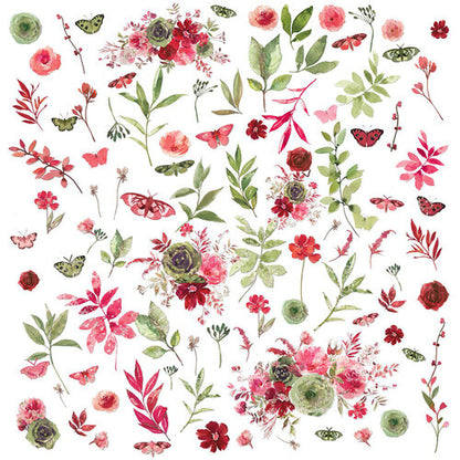 49 and Market ArtOptions ROUGE LASER CUT WILDFLOWERS 98pc