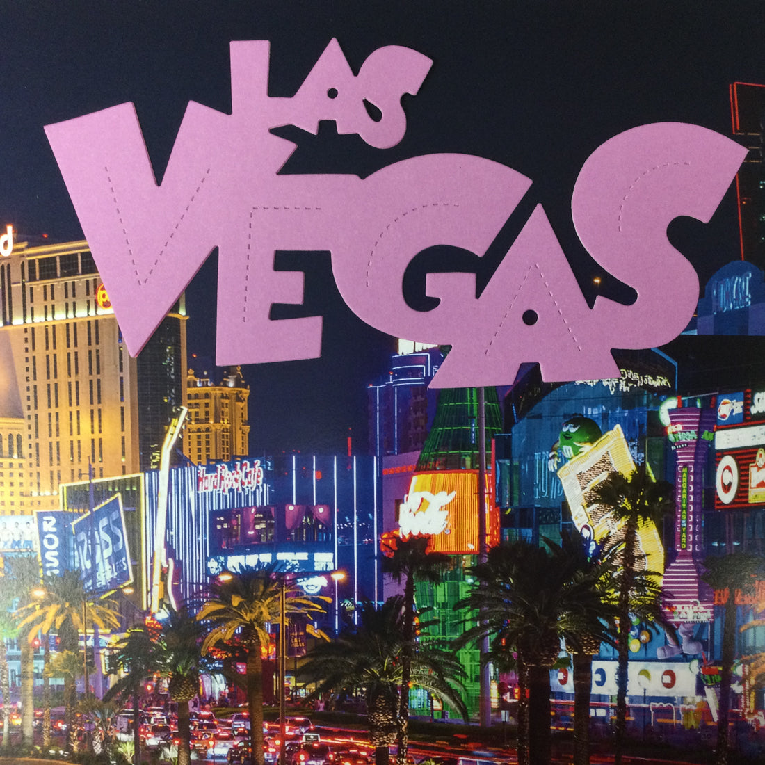 LAS VEGAS 1pc DieCut Large Scrapbook Die Cut Title