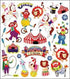 Tattoo King Sticker King CIRCUS Sticker 25pc - Scrapbook Kyandyland