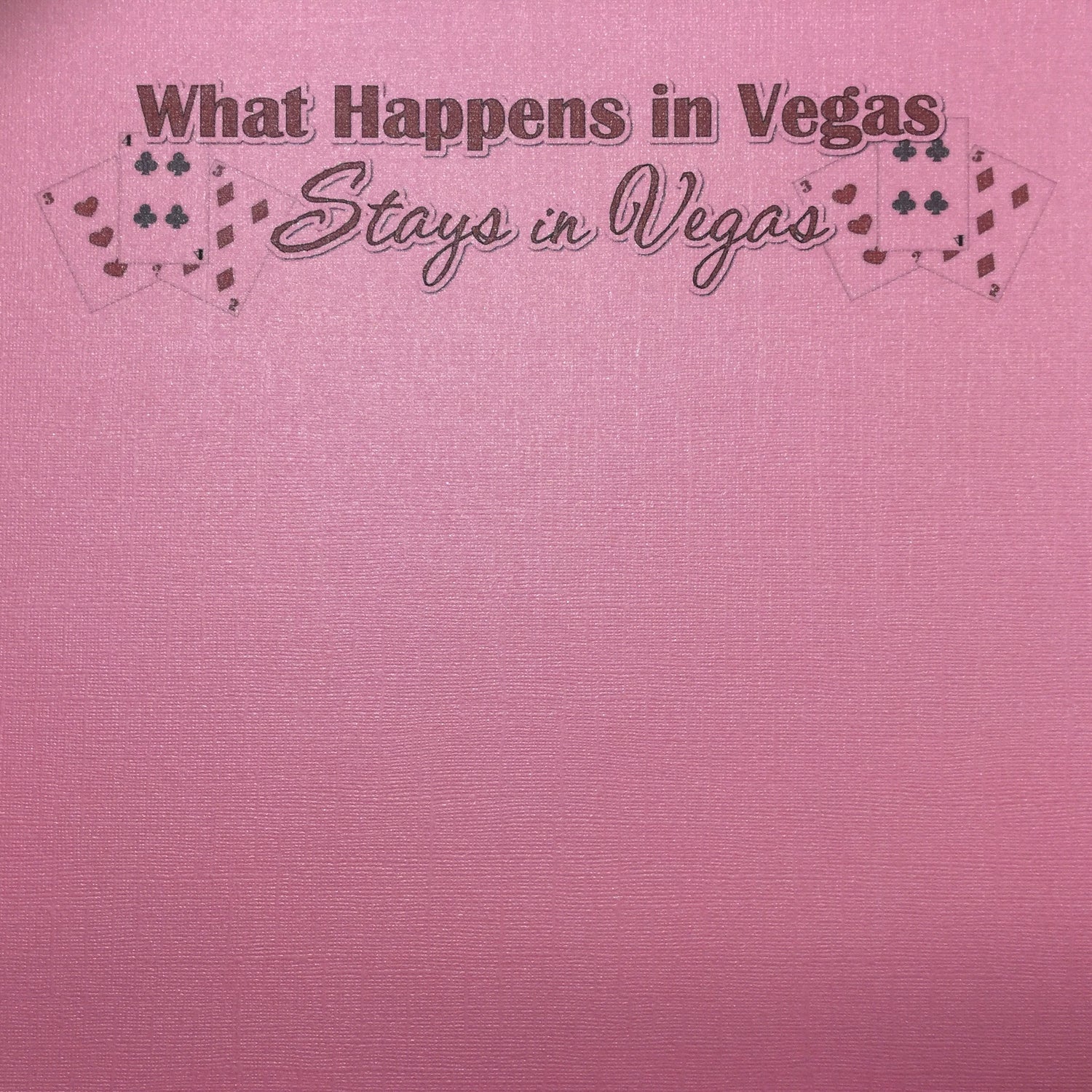 What Happens In Vegas Sassy Bling Cardstock Paper