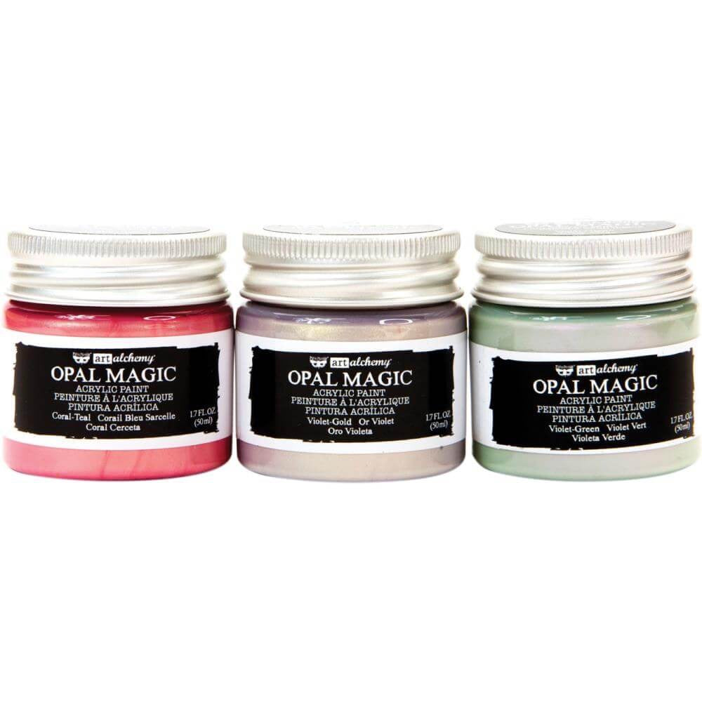 Prima Finnabair Art Alchemy OPAL MAGIC Acrylic Paint 3 pc