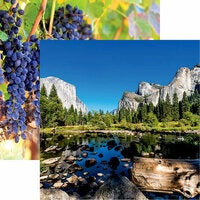 Reminisce California YOSEMITE 12X12 Scrapbook Sheet