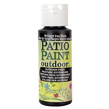 DecoArt Patio Paint WROUGHT IRON BLACK Outdoor