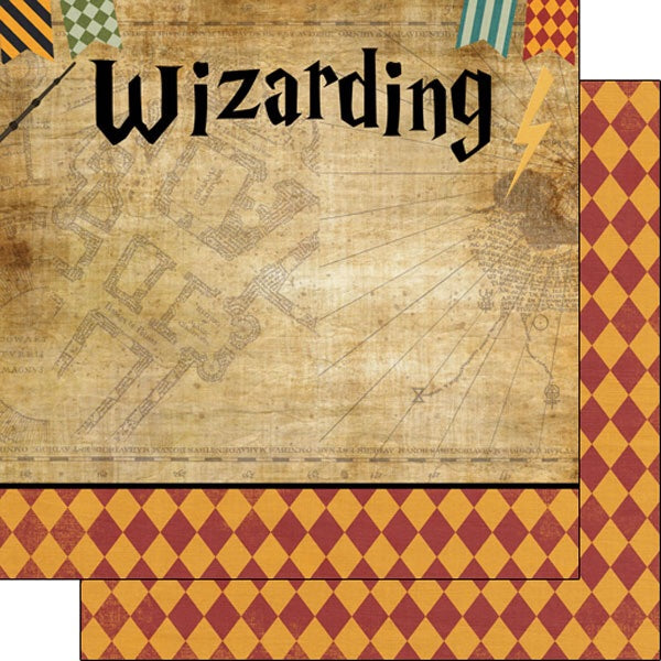 WIZARDING WORLD LEFT DS 12X12 Scrapbook Sheet Scrapbooksrus