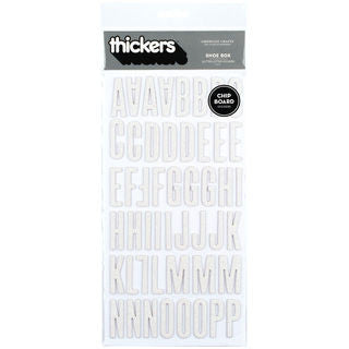 American Crafts Thickers SWEATER White Foam Letter Stickers - Scrapbook Kyandyland