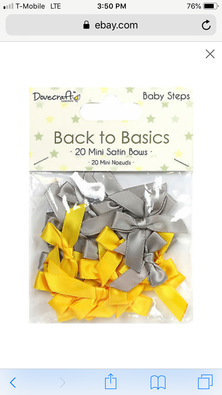 Dovecraft Back to Basics BABY STEPS MINI SATIN BOWS
