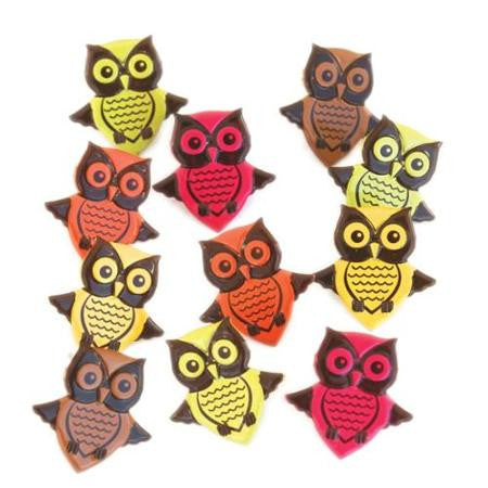 Eyelet &amp; Outlet BRIGHT OWL Brads 12pc - Scrapbook Kyandyland