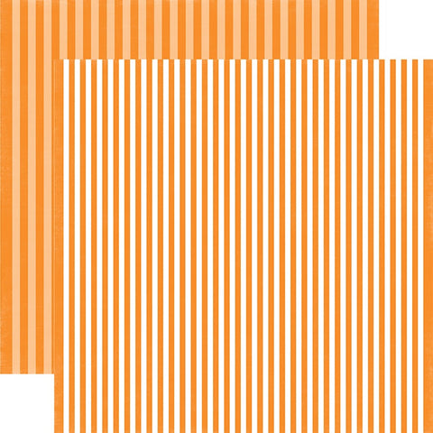 Echo Park Dots & Stripes BUTTERSCOTCH STRIPE 12"X12" Paper