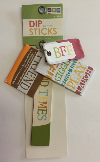 We R Memory Keepers FRIENDS Dip Sticks 4 Tags