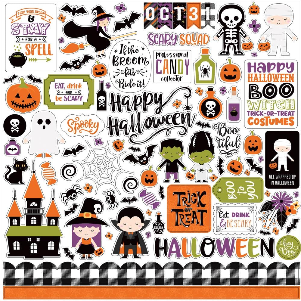 Echo Park I LOVE HALLOWEEN 12"x12" Sticker Scrapbooksrus Scrapbook Store