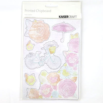 Kaisercraft Printed Chipboard 1 Sheet 6&quot;X10&quot; - Scrapbook Kyandyland