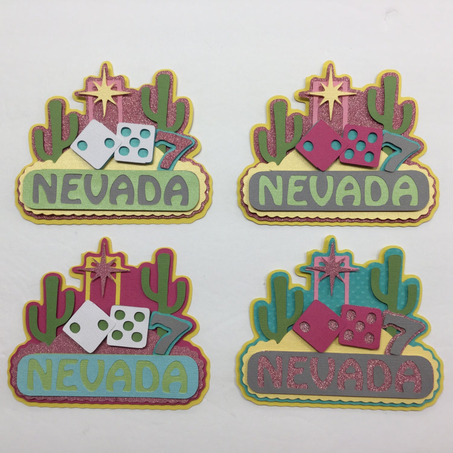 NEVADA STATE TITLE Die Cut Scrapbook Embellishment