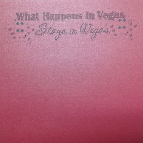 What Happens In Vegas Feather Boa Bling 12"X12" Scrapbook Paper