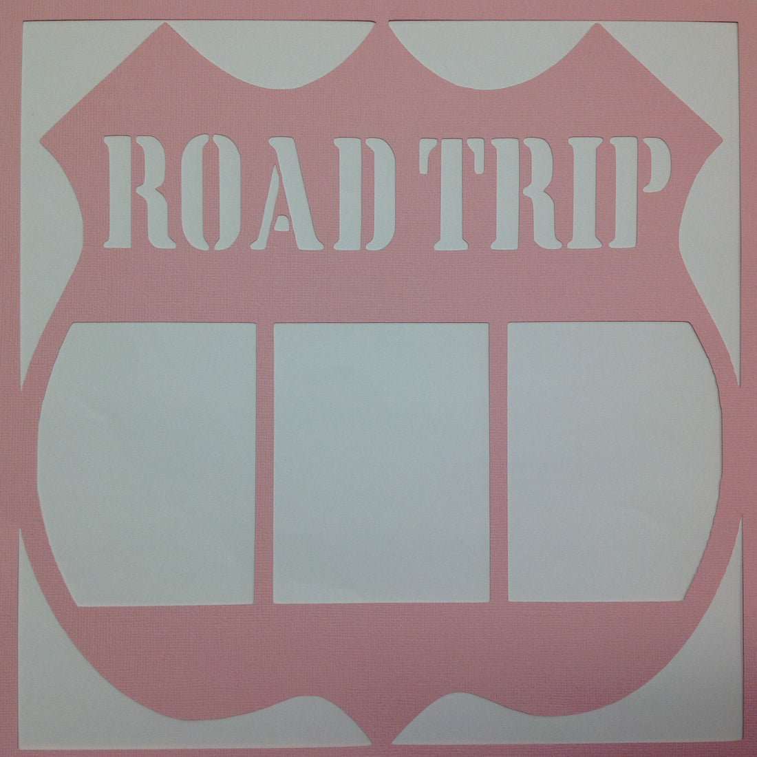 Page Frame ROAD TRIP RED Travel 12&quot;x12&quot; Scrapbook Overlays