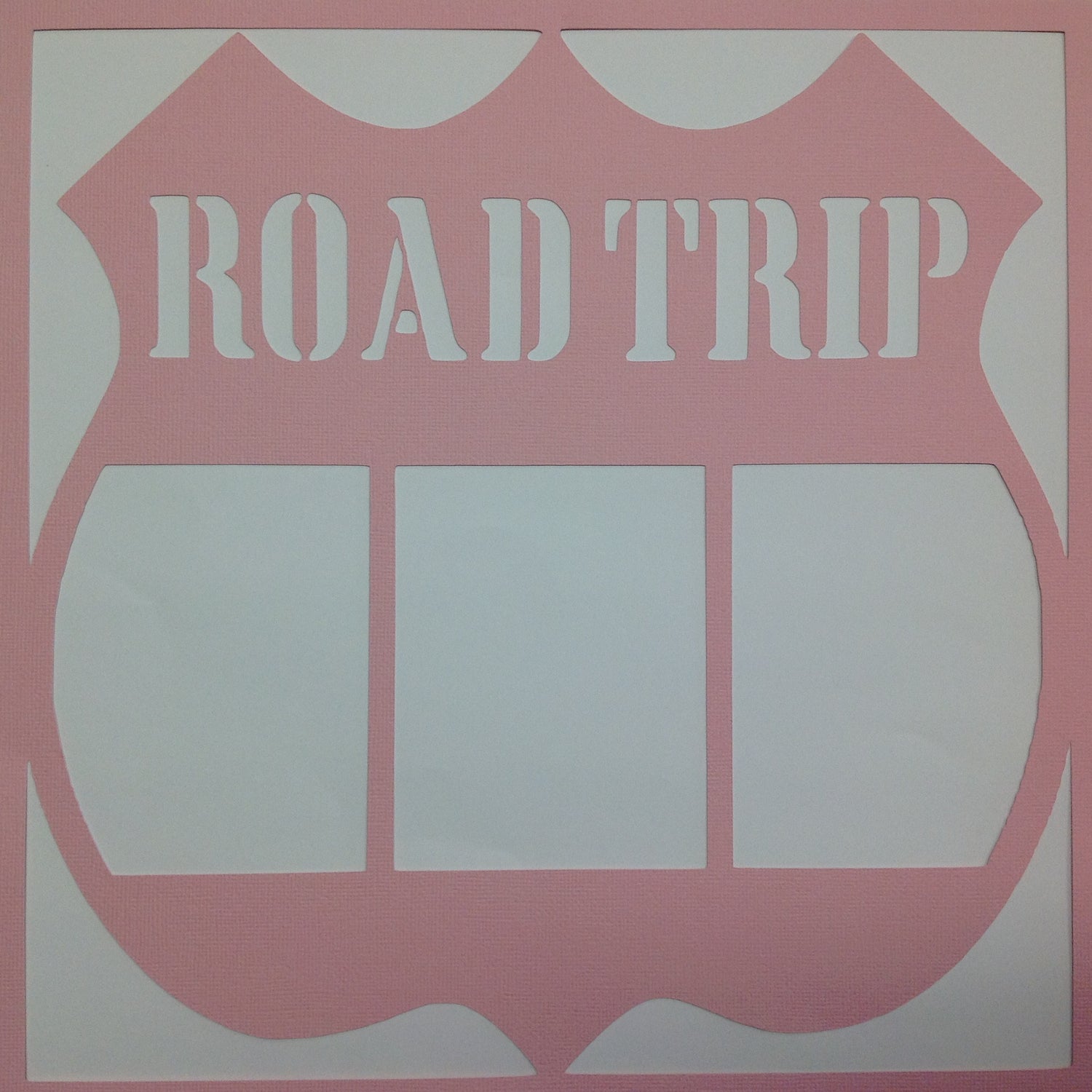 Page Frame ROAD TRIP RED Travel 12&quot;x12&quot; Scrapbook Overlays