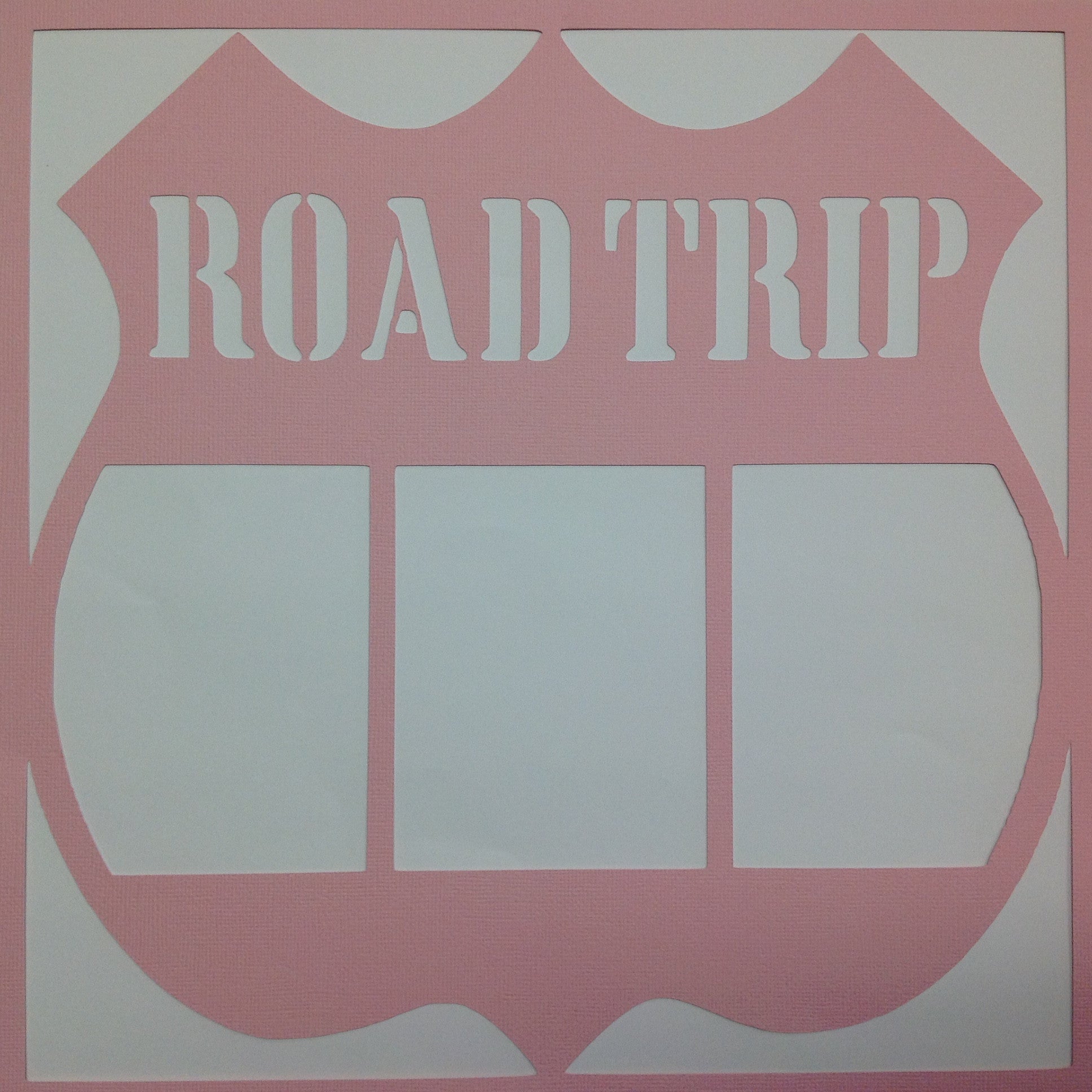 Page Frame ROAD TRIP RED Travel 12&quot;x12&quot; Scrapbook Overlays