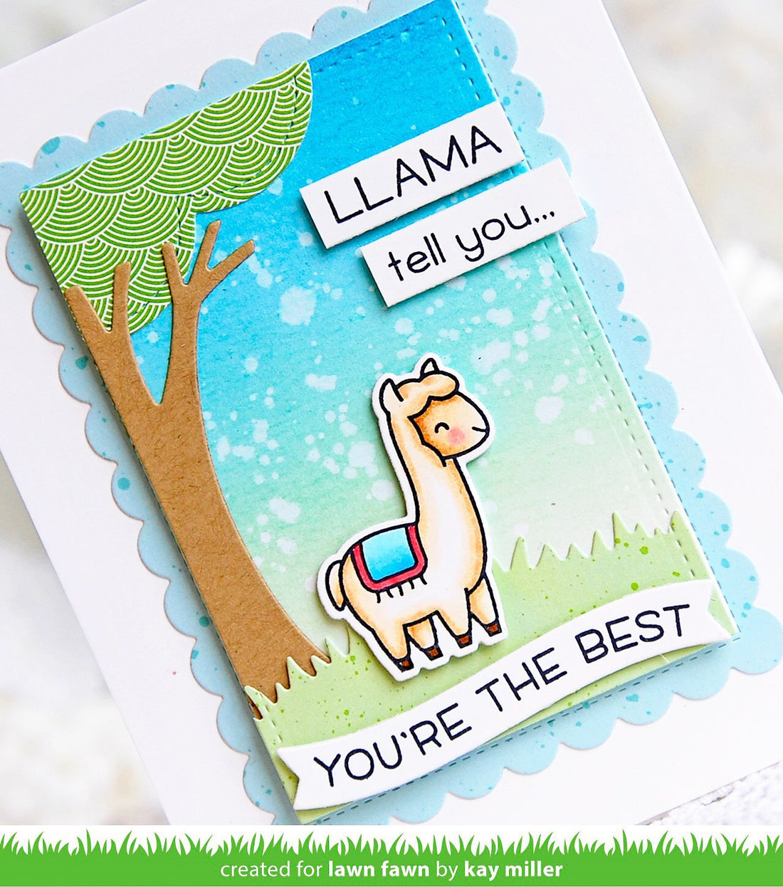 Lawn Fawn LLAMA TELL YOU Clear Stamps 3&quot;X2&quot; 7pc Scrapbooksrus
