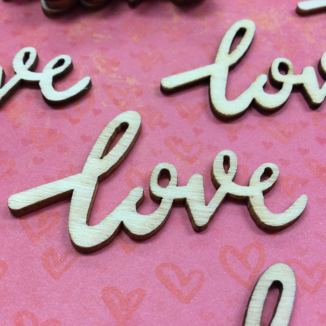 Wooden Word LOVE Wood Embellishment 1pc