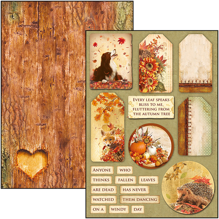 Ciao Bella THE SOUND OF AUTUMN A4 Paper Pad 9 sheets Scrapbooksrus