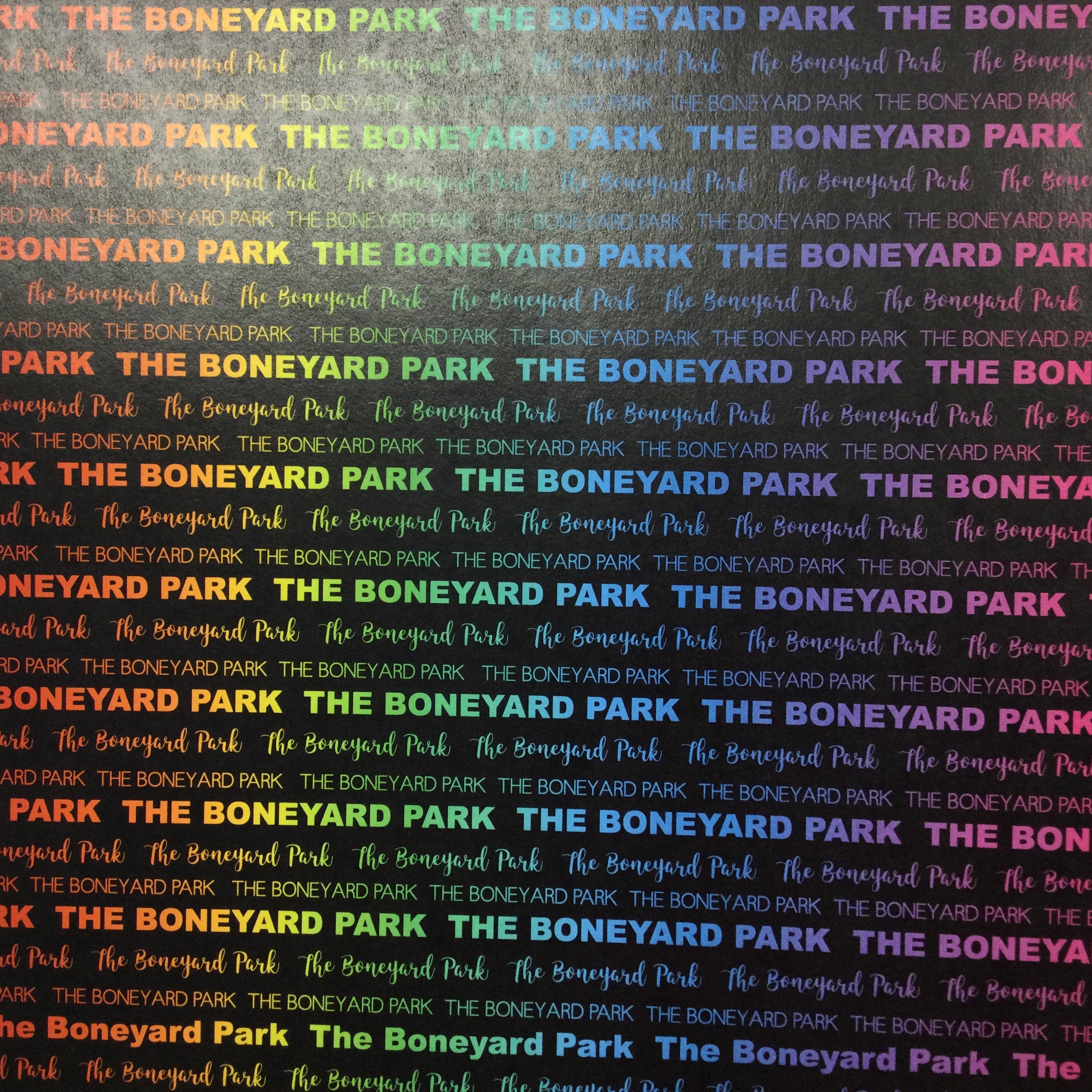 Neon THE BONEYARD PARK Museum 12&quot;X12&quot; Travel Scrapbook Paper @Scrapbooksrus