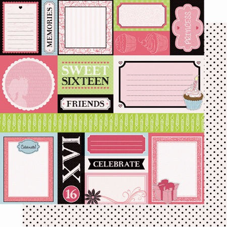 Best Creation SIXTEEN CANDLES 12&quot;x12&quot; SC006 Glitter Sheet - Scrapbooksrus