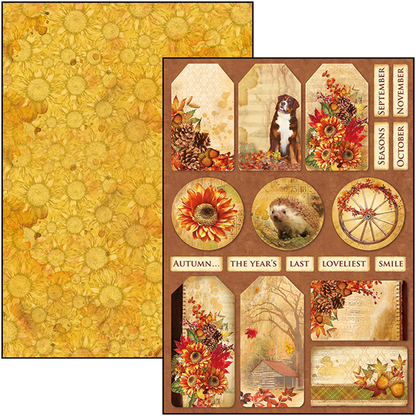 Ciao Bella THE SOUND OF AUTUMN A4 Paper Pad 9 sheets Scrapbooksrus