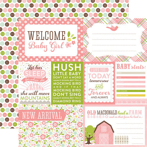 Echo Park Bundle of Joy NEW ADDITION GIRL 12&quot;X12&quot; Collection Kit